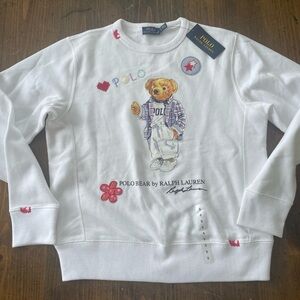 Polo by Ralph Lauren New Women’s Small Limited Edition Bear Patch workSweatshirt